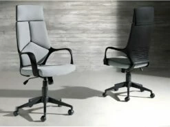 Chaise De Bureau Rembourrée En Tissu Gris Avec Accoudoirs 4076 ANGEL CERDA -mobilier de bureau Shop siege de bureau 14722805