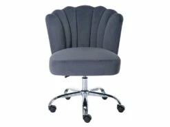 Chaise De Bureau - Velours - Anthracite - Hauteur Réglable - RUTY De Pascal Morabito -mobilier de bureau Shop siege de bureau 14959257