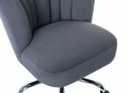 Chaise De Bureau - Velours - Anthracite - Hauteur Réglable - RUTY De Pascal Morabito -mobilier de bureau Shop siege de bureau 14959275