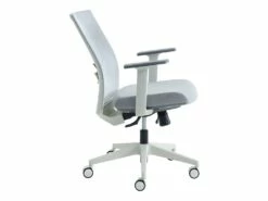 Fauteuil De Bureau Ergonomique Professionnel - Tissu Et Nylon - Gris Et Blanc - FURNIA -mobilier de bureau Shop siege de bureau 1622849