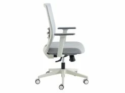 Fauteuil De Bureau Ergonomique Professionnel - Tissu Et Nylon - Gris Et Blanc - FURNIA -mobilier de bureau Shop siege de bureau 1622857