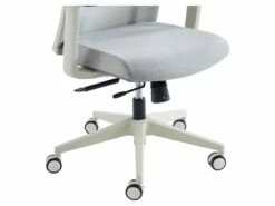 Fauteuil De Bureau Ergonomique Professionnel - Tissu Et Nylon - Gris Et Blanc - FURNIA -mobilier de bureau Shop siege de bureau 1622861