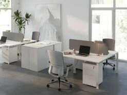 Fauteuil De Bureau Professionnel - Tissu - Gris - HUMIA -mobilier de bureau Shop siege de bureau 1623199