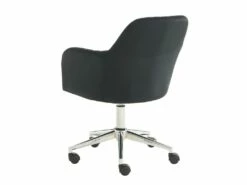 Chaise De Bureau - Velours - Noir - Hauteur Réglable - ELEANA -mobilier de bureau Shop siege de bureau 1665997