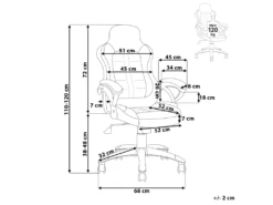 Fauteuil Gamer Noir Marron Foncé PRINCE -mobilier de bureau Shop siege de bureau 17122215