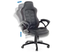 Fauteuil Gamer Noir Marron Foncé PRINCE -mobilier de bureau Shop siege de bureau 17122221