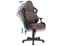 Chaise De Bureau Noire Et Marron SUPREME -mobilier de bureau Shop siege de bureau 17122335