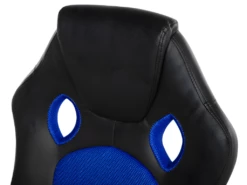 Chaise De Bureau En Cuir PU Bleu FIGHTER -mobilier de bureau Shop siege de bureau 17124989