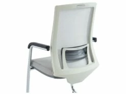 Chaise De Réunion Professionnelle - Tissu Et Métal Chromé - Gris - RULIO -mobilier de bureau Shop siege de bureau 1713121