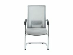 Chaise De Réunion Professionnelle - Tissu Et Métal Chromé - Gris - RULIO -mobilier de bureau Shop siege de bureau 1713131