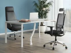 Fauteuil De Direction Professionnel - Cuir Et Simili - Noir - RUIVALA