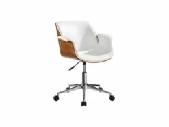 Chaise De Bureau Simili Cuir Blanc - CONCORDE