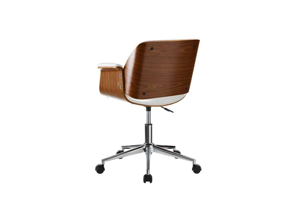 Chaise De Bureau Simili Cuir Blanc - CONCORDE 2 Chaise De Bureau Simili Cuir Blanc - CONCORDE – Image 2