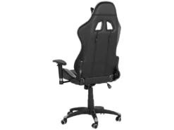 Chaise De Bureau En Cuir PU Noir Et Argenté KNIGHT -mobilier de bureau Shop siege de bureau 17869241