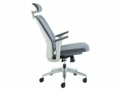 Fauteuil De Bureau Professionnel - Avec Têtière - Tissu - Gris - VOLTI -mobilier de bureau Shop siege de bureau 1817179