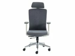 Fauteuil De Bureau Professionnel - Avec Têtière - Tissu - Gris - VOLTI -mobilier de bureau Shop siege de bureau 1817363