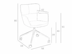 Chaise De Bureau Pivotante Bleue 4110 ANGEL CERDA -mobilier de bureau Shop siege de bureau 18431081