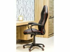 Fauteuil De Bureau En Cuir Synthétique - Noir -mobilier de bureau Shop siege de bureau 18836087