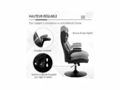 Fauteuil De Gaming Bicolore SPEED Noir & Gris -mobilier de bureau Shop siege de bureau 19164765