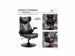 Fauteuil De Gaming Bicolore SPEED Noir & Gris -mobilier de bureau Shop siege de bureau 19164769