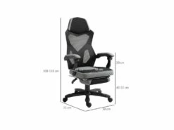Fauteuil De Bureau Gaming STARSHIP Gris Et Noir -mobilier de bureau Shop siege de bureau 19164781