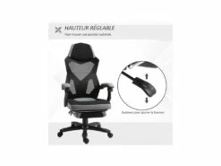 Fauteuil De Bureau Gaming STARSHIP Gris Et Noir -mobilier de bureau Shop siege de bureau 19164783