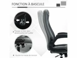 Fauteuil De Gaming LIVIO Gris Et Noir -mobilier de bureau Shop siege de bureau 19164841