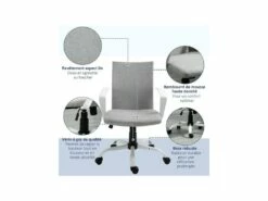 Fauteuil De Bureau SHARON Gris -mobilier de bureau Shop siege de bureau 19171821