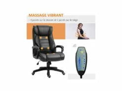 Fauteuil De Bureau Massant MASON Noir -mobilier de bureau Shop siege de bureau 19171911