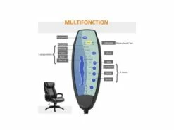 Fauteuil De Bureau Massant MASON Noir -mobilier de bureau Shop siege de bureau 19171913