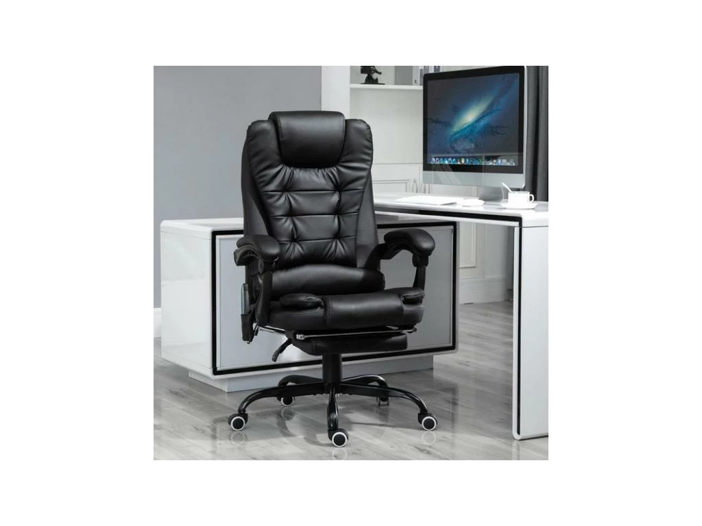 Fauteuil De Bureau Relaxant Massant BRANSON Noir 2 Fauteuil De Bureau Relaxant Massant BRANSON Noir – Image 2