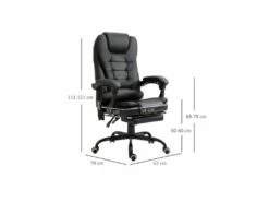 Fauteuil De Bureau Relaxant Massant BRANSON Noir 10 Fauteuil De Bureau Relaxant Massant BRANSON Noir -mobilier de bureau Shop siege de bureau 19171945