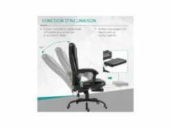 Fauteuil De Bureau Relaxant Massant BRANSON Noir 12 Fauteuil De Bureau Relaxant Massant BRANSON Noir -mobilier de bureau Shop siege de bureau 19171949