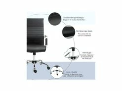Fauteuil De Bureau PERRY Noir -mobilier de bureau Shop siege de bureau 19172091