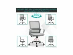 Fauteuil De Bureau MERYL Gris -mobilier de bureau Shop siege de bureau 19172113