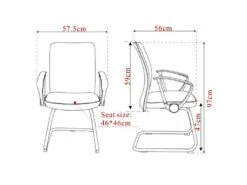 Chaise De Conférence Grise -mobilier de bureau Shop siege de bureau 19172259