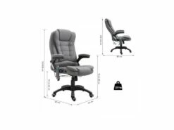 Fauteuil De Bureau Massant Maksym Gris Chiné -mobilier de bureau Shop siege de bureau 19172423