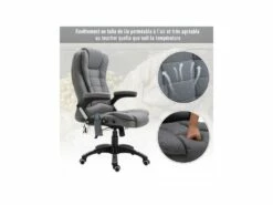 Fauteuil De Bureau Massant Maksym Gris Chiné -mobilier de bureau Shop siege de bureau 19172431