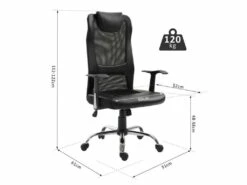Fauteuil De Bureau Tropico Ergonomique Similicuir Noir -mobilier de bureau Shop siege de bureau 19172441