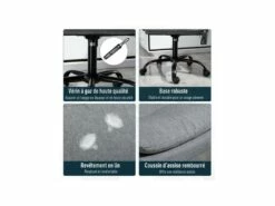 Fauteuil De Bureau Massant STEVE Gris -mobilier de bureau Shop siege de bureau 19172487