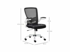 Chaise De Bureau LILOO Noire Et Blanche -mobilier de bureau Shop siege de bureau 19172631