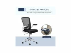 Chaise De Bureau LILOO Noire Et Blanche -mobilier de bureau Shop siege de bureau 19172639