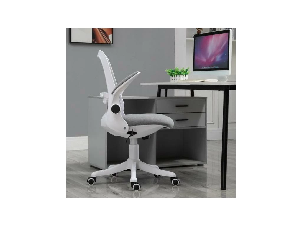 Chaise De Bureau VADIM Grise Et Blanche 4 Chaise De Bureau VADIM Grise Et Blanche – Image 4