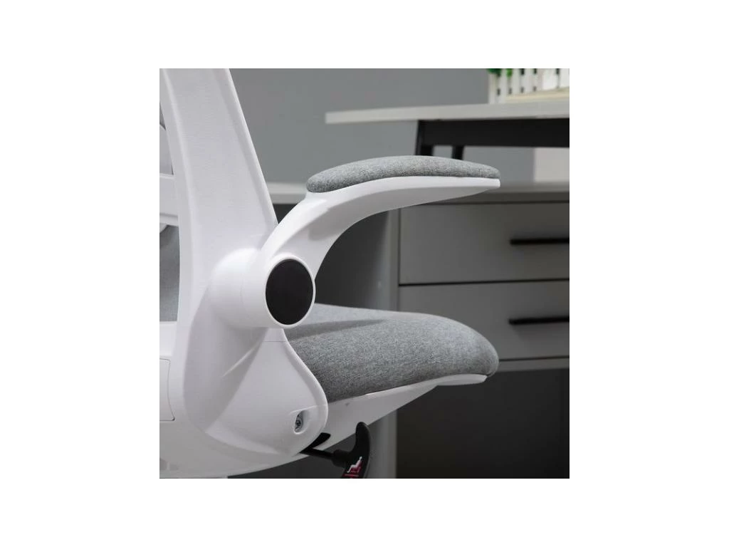 Chaise De Bureau VADIM Grise Et Blanche 6 Chaise De Bureau VADIM Grise Et Blanche – Image 6