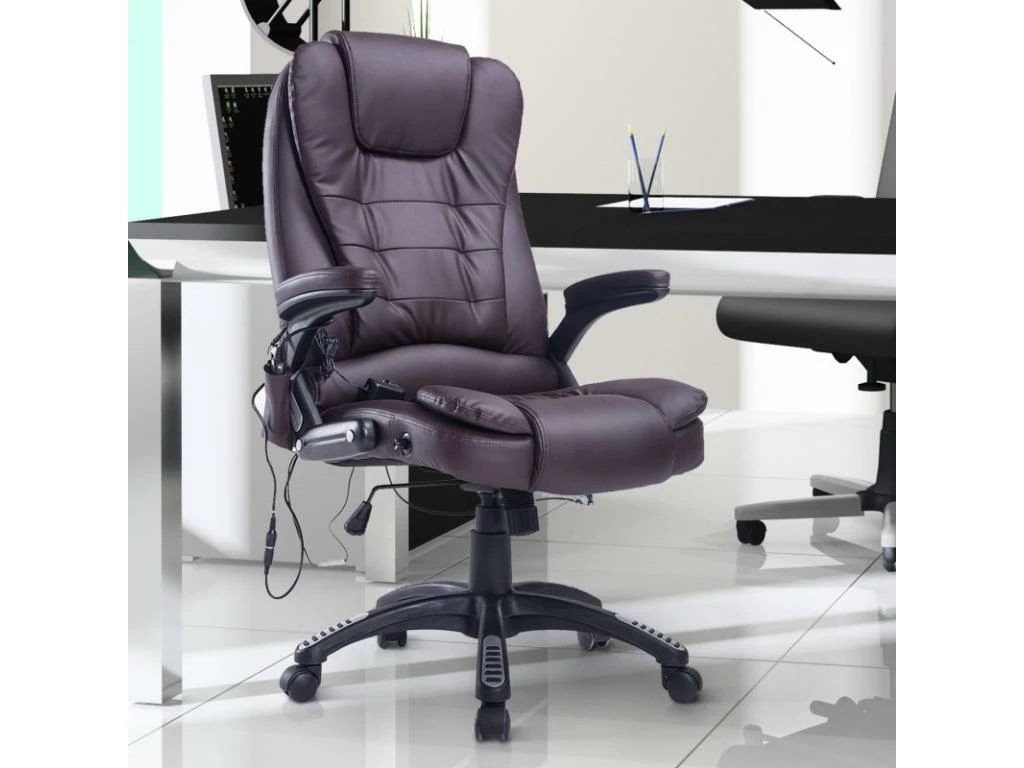 Fauteuil De Bureau Massant Baly Marron 2 Fauteuil De Bureau Massant Baly Marron – Image 2