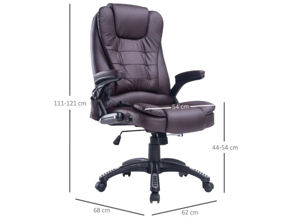 Fauteuil De Bureau Massant Baly Marron 5 Fauteuil De Bureau Massant Baly Marron – Image 5