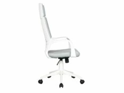 Chaise De Bureau Moderna Tissu Grise/Blanche -mobilier de bureau Shop siege de bureau 19172811