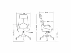 Chaise De Bureau Moderna Tissu Grise/Blanche -mobilier de bureau Shop siege de bureau 19172813