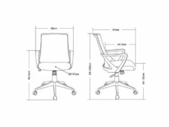 Chaise De Bureau Style Tissu Grise/blanche -mobilier de bureau Shop siege de bureau 19172821