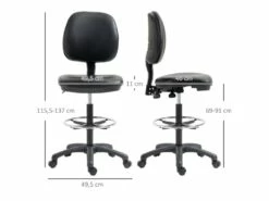 Chaise De Travail EDDY Noire -mobilier de bureau Shop siege de bureau 19173135